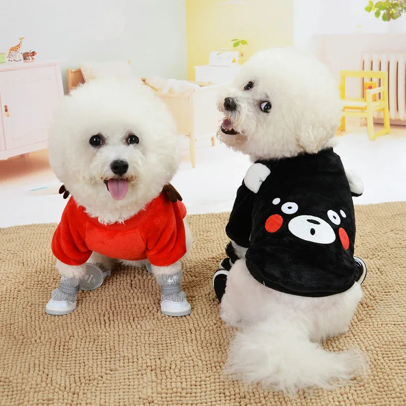 Cartoon Puppy Dog Cat Hoodie Sweatshirt for Small Dogs