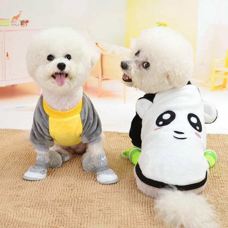 Cartoon Puppy Dog Cat Hoodie Sweatshirt for Small Dogs
