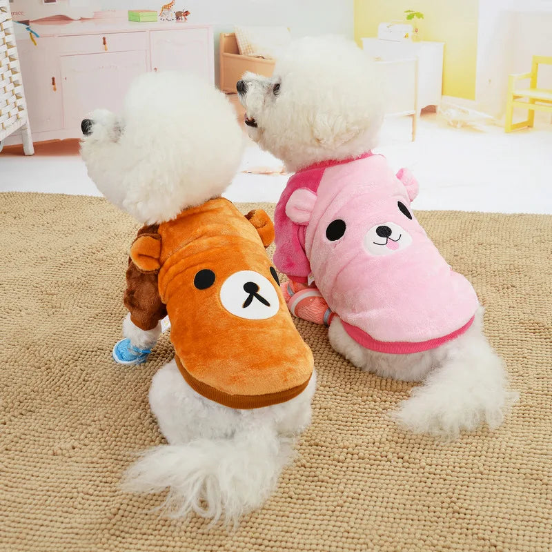 Cartoon Puppy Dog Cat Hoodie Sweatshirt for Small Dogs