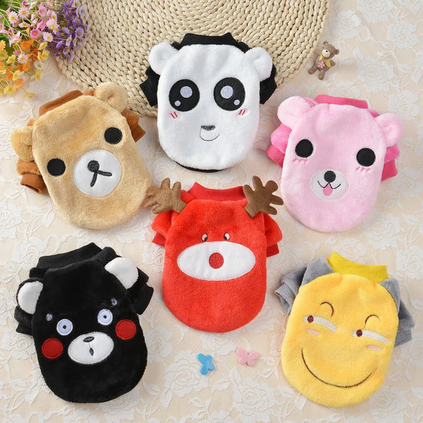 Cartoon Puppy Dog Cat Hoodie Sweatshirt for Small Dogs