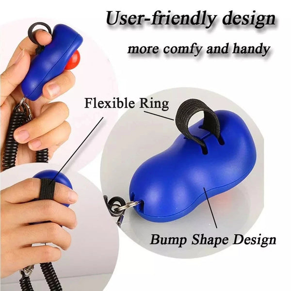 Pet Training Clicker with Finger Loop Wrist Band