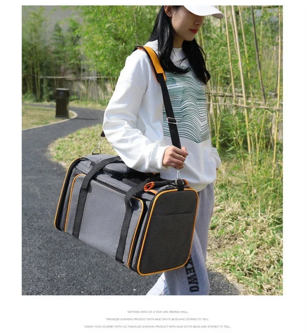 Breathable Foldable Cat Backpack for Outdoor Travel