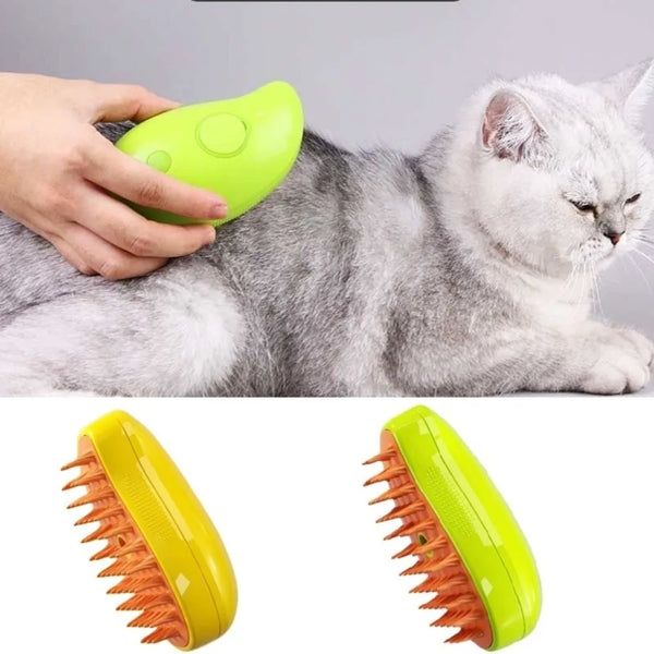 3-in-1 Electric Pet Grooming Steam Brush & Massage Comb
