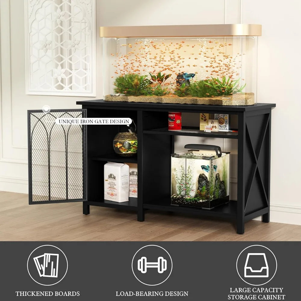 55-75 Gallon Heavy Duty Fish Tank Stand with Cabinet