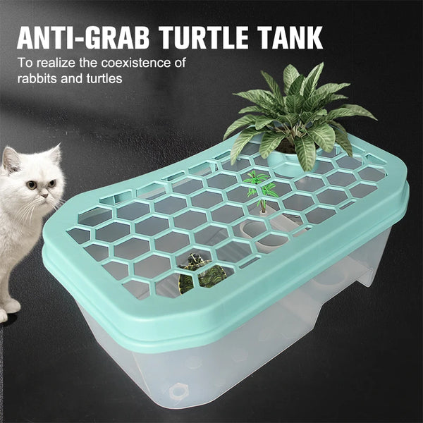 Turtle Tortoise Habitat Vivarium Box with Basking Ramp