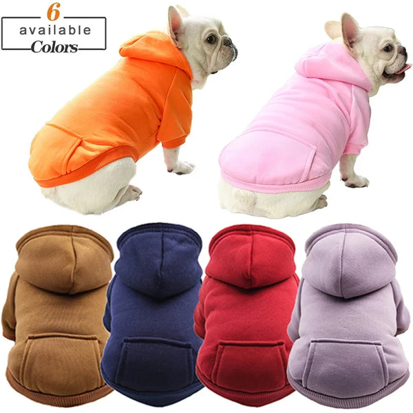 Dog Winter Hooded Sweatshirt - Cozy Pet Coat for Small and Medium Pets
