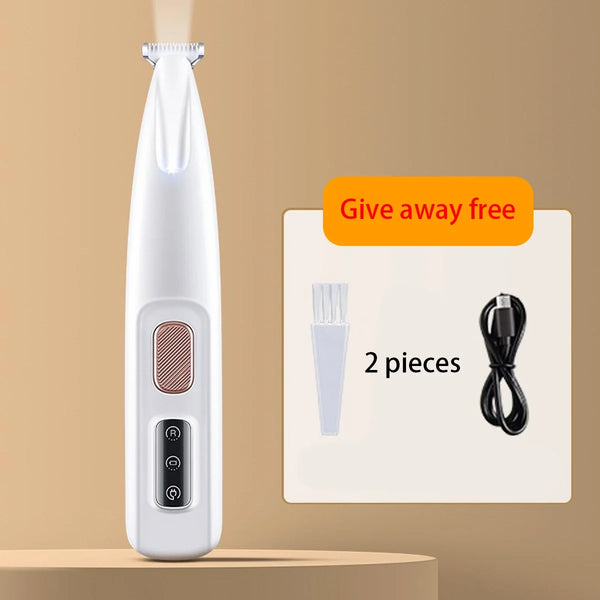 New Dog Paw Trimmer with LED Light - Waterproof Pet Hair Clippers