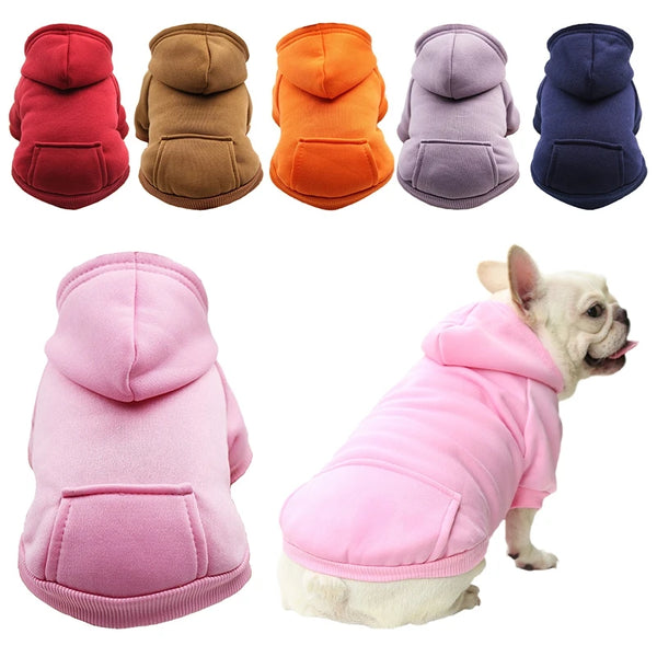 Fleece Pet Hoodie & Vest for Small to Medium Dogs
