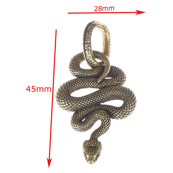 Retro Copper Snake Boa Ornament Tea Pet Decoration
