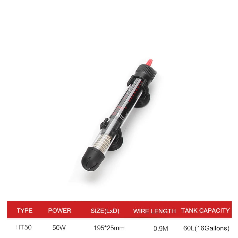 Adjustable Submersible Aquarium Heater for Fish and Turtle Tanks
