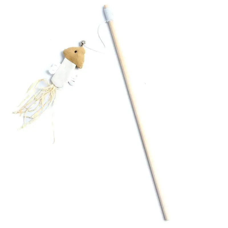 1PC Teaser Feather Cat Wand - Interactive and Fun Pet Toy