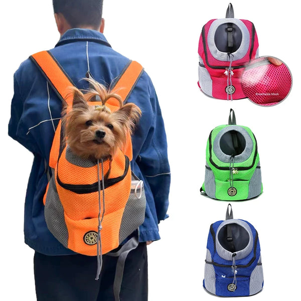 Pet Dog Carrier Backpack - Comfortable Travel Pack for Small & Medium Cat/Dog