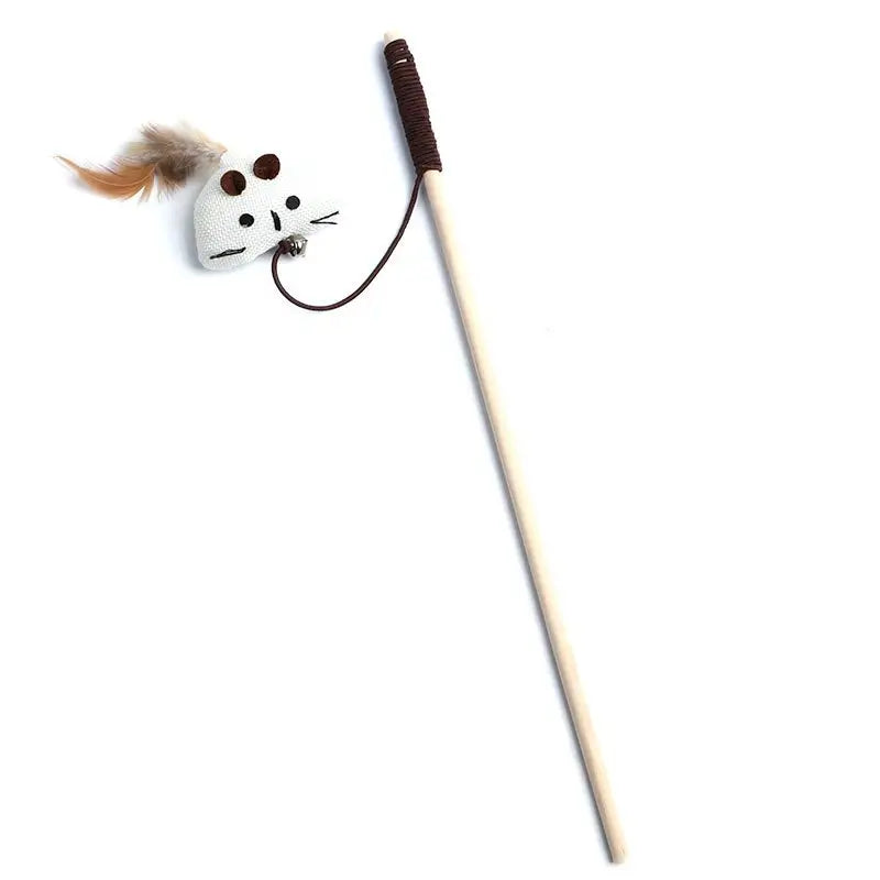 1PC Teaser Feather Cat Wand - Interactive and Fun Pet Toy