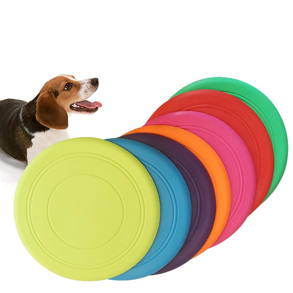 7-Color Silicone Flying Saucer Pet Toy