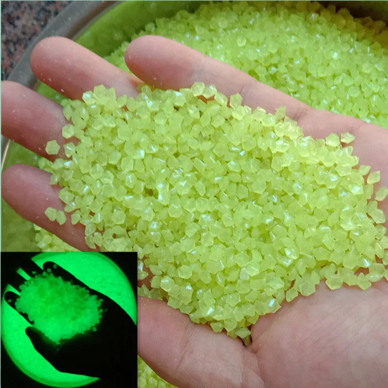 Luminous Sand Glow In Dark Stone Pebble Garden Yard Outdoor Path Lawn Decoration Fish Tank Aquarium Home DIY Decor 3-5mm
