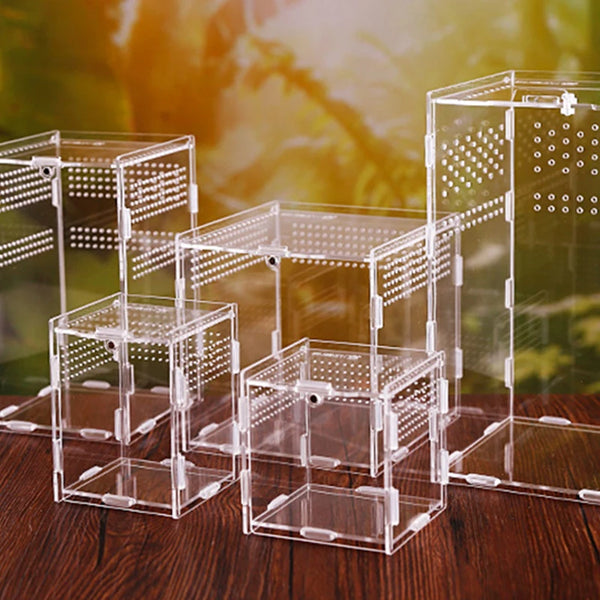 Acrylic Reptile Terrarium Breeding Box – Turtle, Tarantula & Dragon Habitat