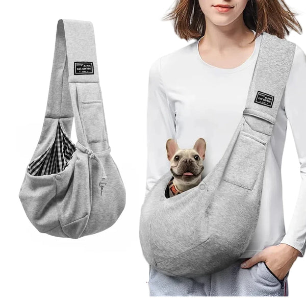 Cotton Pet Sling Bag - Portable Travel Carrier