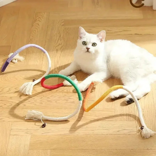 Silvervine Cat Teaser Toy - Interactive Molar Cotton Rope Play Toy