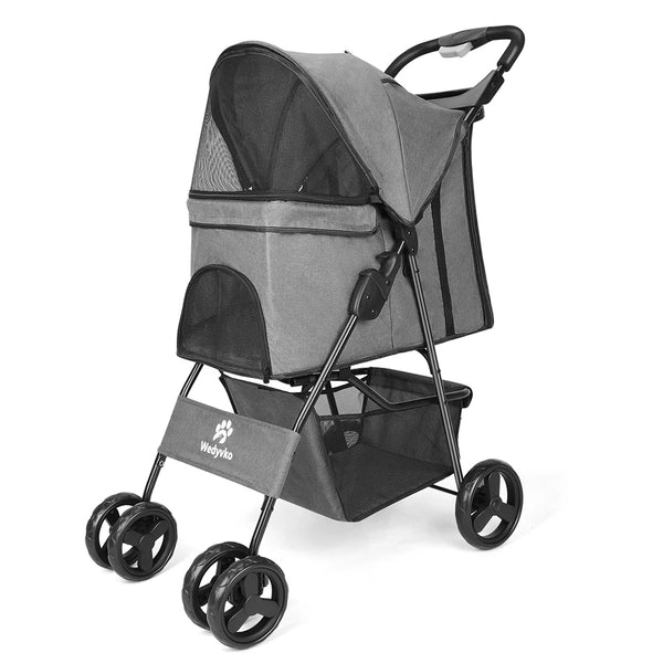 Wedyvko Pet Stroller Carrier for Dogs – Detachable, Lightweight, Four-Wheel Cart
