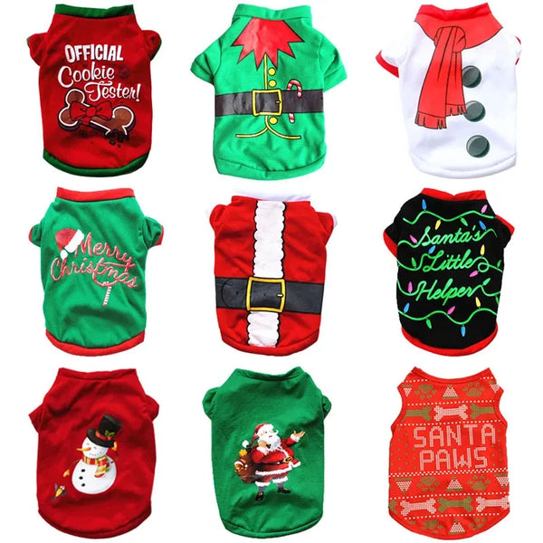 Christmas New Year Dog Clothing for Small & Medium Pets