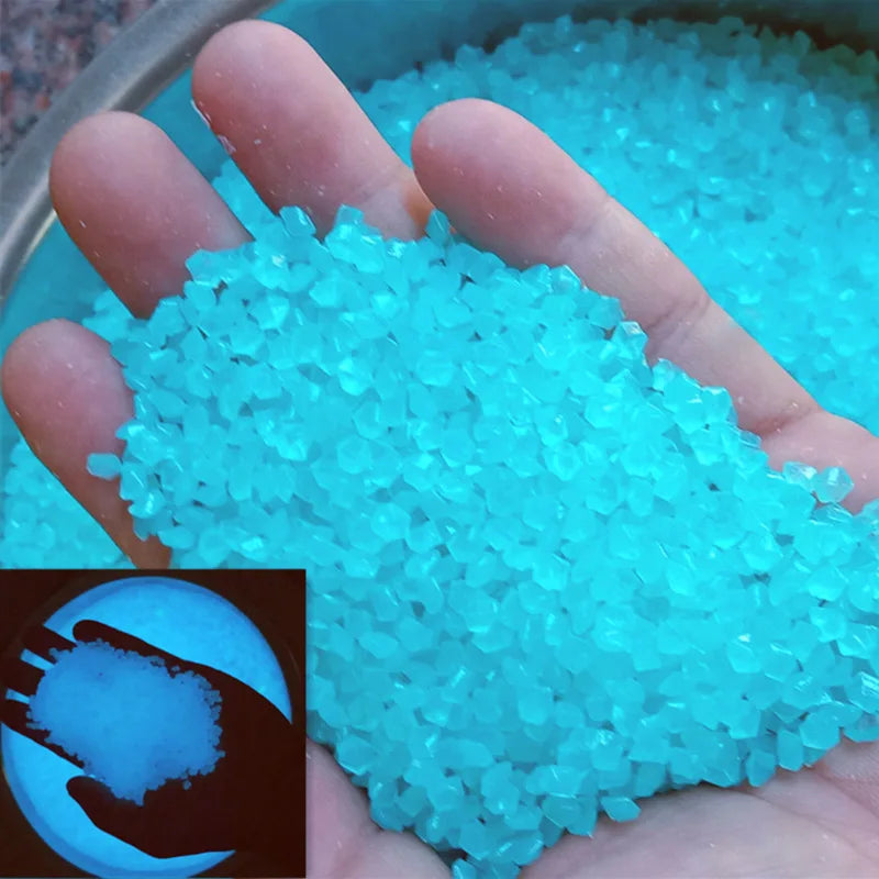 Luminous Sand Glow In Dark Stone Pebble Garden Yard Outdoor Path Lawn Decoration Fish Tank Aquarium Home DIY Decor 3-5mm