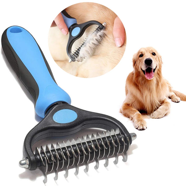 Professional Pet Deshedding Brush - Grooming Tool for Dogs and Cats