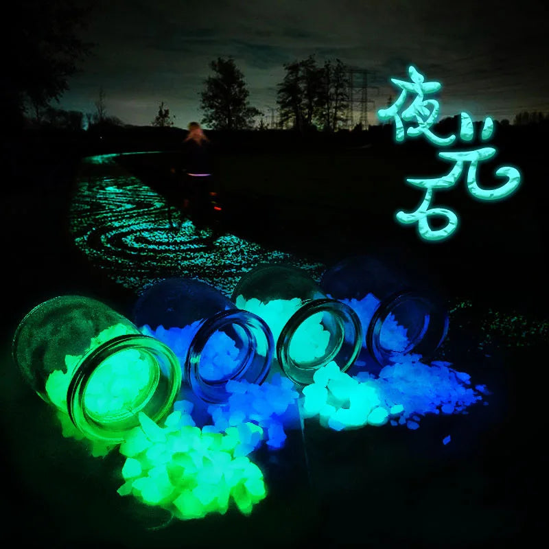 Luminous Sand Glow In Dark Stone Pebble Garden Yard Outdoor Path Lawn Decoration Fish Tank Aquarium Home DIY Decor 3-5mm