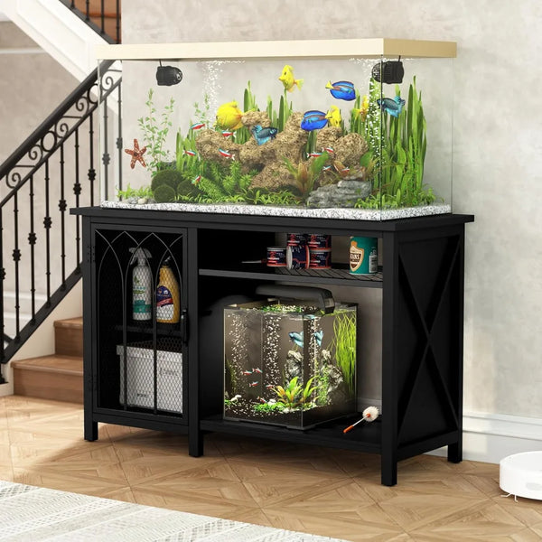 55-75 Gallon Heavy Duty Fish Tank Stand with Cabinet